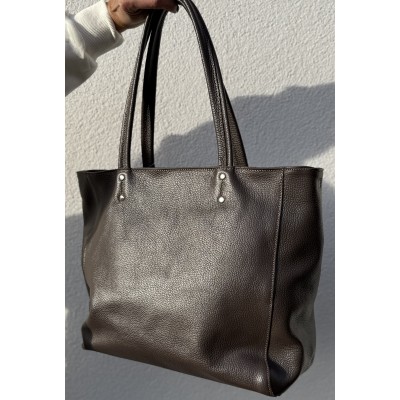 Czekoladowa torebka shopper